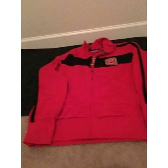 Campus Heritage Men's NC State Wolfpack Zip Up Track Jacket Size M Red Black - Picture 1 of 5